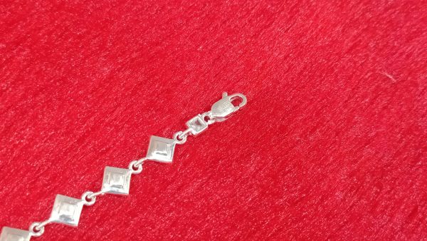 Azure Geo Square Silver Bracelet - Image 4
