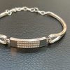 Floral Geo Charm Silver Bracelet - Image 5