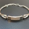 Floral Geo Charm Silver Bracelet - Image 6