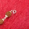 Rudraksha & Silver Om Bead Bracelet - Image 4