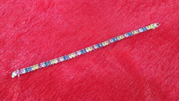Radiant Gem-Link Silver Bracelet - Image 2