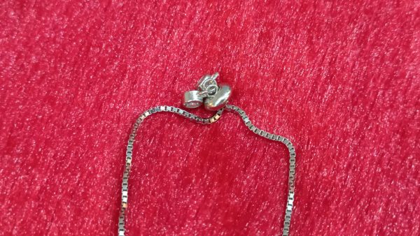 Teardrop Ruby-Accent Silver Bracelet - Image 3
