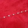 Classic Pearl Accent Silver Chain Bracelet - Image 2