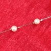 Classic Pearl Accent Silver Chain Bracelet