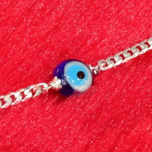 Evil Eye Silver Link Bracelet