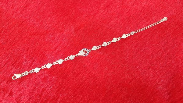 Silver Vine Leaf & Swirl Bracelet - Image 2