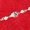 Silver Vine Leaf & Swirl Bracelet - Image 3