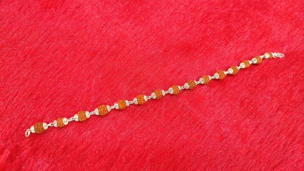 Rudraksha Bead Silver Bracelet - Image 2