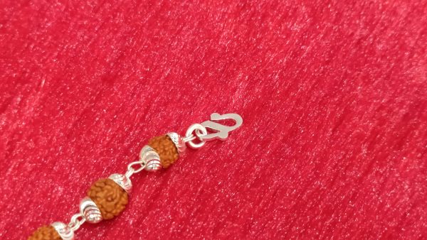 Rudraksha Bead Silver Bracelet - Image 4