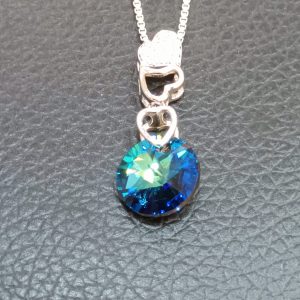 Sterling Silver Round Pendant Necklace