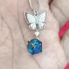 Buy 925 Silver Jewelry Online in USA – Elegant Butterfly Pendant with Chain - Image 2