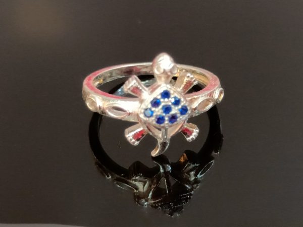 Sterling Silver Cross and Shield Ring with Blue stone Accents – Bold Symbolism and Timeless Style