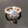 Sterling Silver Cross and Shield Ring with Blue stone Accents – Bold Symbolism and Timeless Style - Image 6