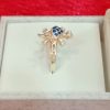Sterling Silver Cross and Shield Ring with Blue stone Accents – Bold Symbolism and Timeless Style - Image 3