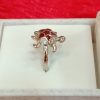 Sterling Silver Turtle Ring with Red Enamel and Crystal Accents – Playful Charm with Ocean-Inspired Elegance - Image 2