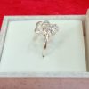 Sterling Silver Adjustable Ring with Butterfly and Bud Design – Whimsical Grace in Sparkling Detail - Image 3