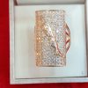 Sterling Silver Rectangle Pave Ring with Leaping Panther Design – Bold Glamour and Fierce Elegance - Image 4