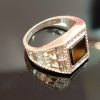 Men's Sterling Silver Onyx & Cubic Zirconia Statement Ring - Image 2