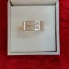 Rectangular Dual-Row Silver Ring – Sleek & Structured Elegance - Image 4