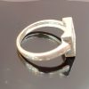Geometric Grid Silver Ring – Sleek & Structured Elegance - Image 2