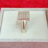 Geometric Grid Silver Ring – Sleek & Structured Elegance - Image 4