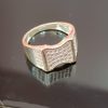 Wavy Rectangle Face Silver Ring – Textured & Striking - Image 3