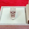 Geometric Grid-Top Silver Ring – Bold & Artistic Appeal - Image 4