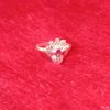 Silver Ring with Ruby Center and Crystal Accents - Image 2