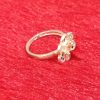 Floral Gold Ring with Sapphire Accents - Image 5