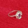 Silver Floral Ring with Amethyst and Emerald Accents - Image 5