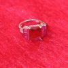 Elegant Ruby and Diamond Accent Ring in Sterling Silver - Image 2