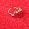 Elegant Ruby and Diamond Accent Ring in Sterling Silver - Image 3