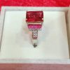Elegant Ruby and Diamond Accent Ring in Sterling Silver