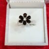 Flower Ring with Black Petal Stones - Image 2