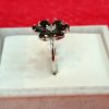 Flower Ring with Black Petal Stones - Image 3