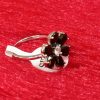 Flower Ring with Black Petal Stones - Image 5