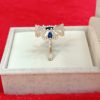 Starburst Ring with Blue and White Stone - Image 3