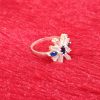 Starburst Ring with Blue and White Stone - Image 5