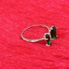 Butterfly Silver Ring – Premium Sterling Silver with Dual Green Stones - Image 2
