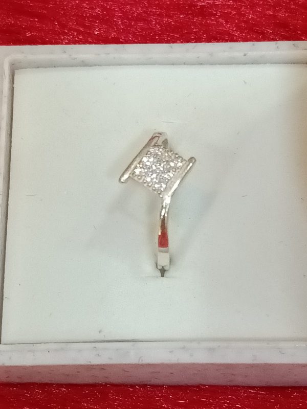 Sterling Silver Princess Cluster Ring - Image 2