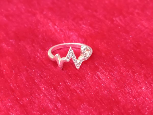 Sparkling Heartbeat & Heart Design Ring