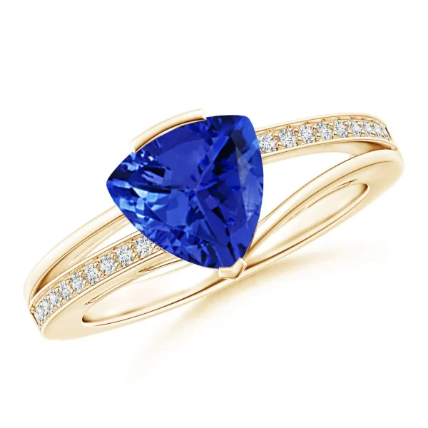 Trillion-Cut Blue Gemstone Ring... - Image 6