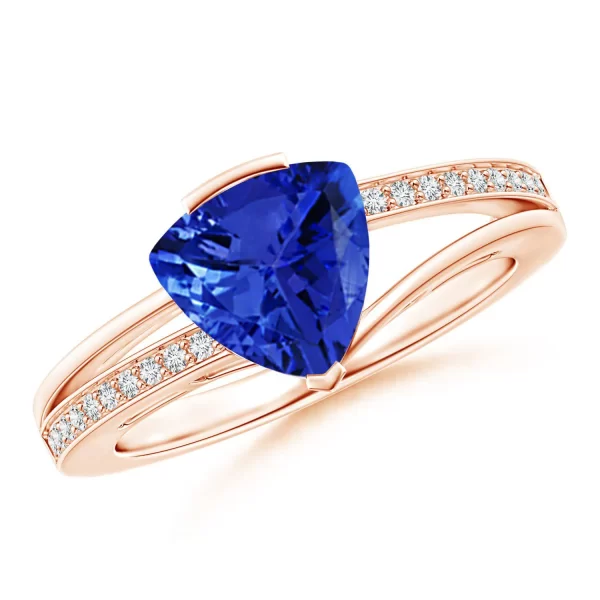 Trillion-Cut Blue Gemstone Ring... - Image 5