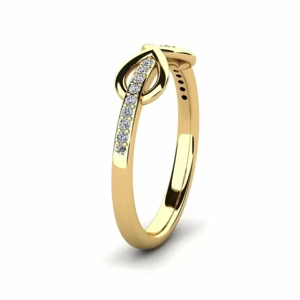 Sterling Silver Ring with Yellow Gold Plating... - Image 2
