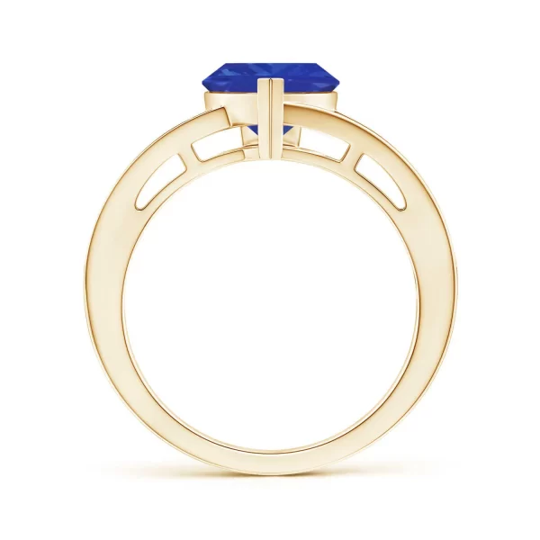 Trillion-Cut Blue Gemstone Ring... - Image 3