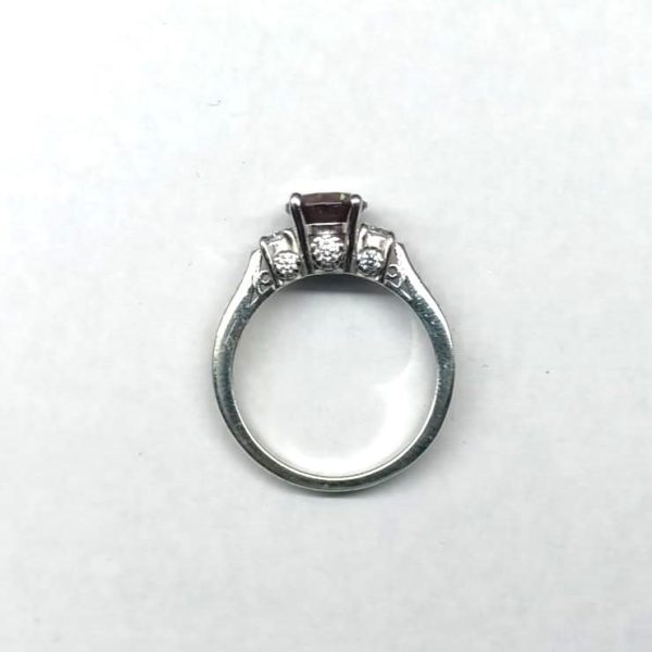 Vintage Style Brownish Simulated Diamond Halo Ring... - Image 2