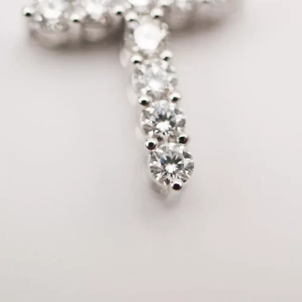 Sterling Silver Cross Pendant – Round Cut Cubic Zirconia... - Image 6