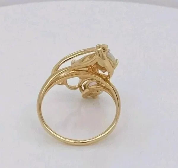 Sterling Silver Simulated Opal & CZ Ring... - Image 4