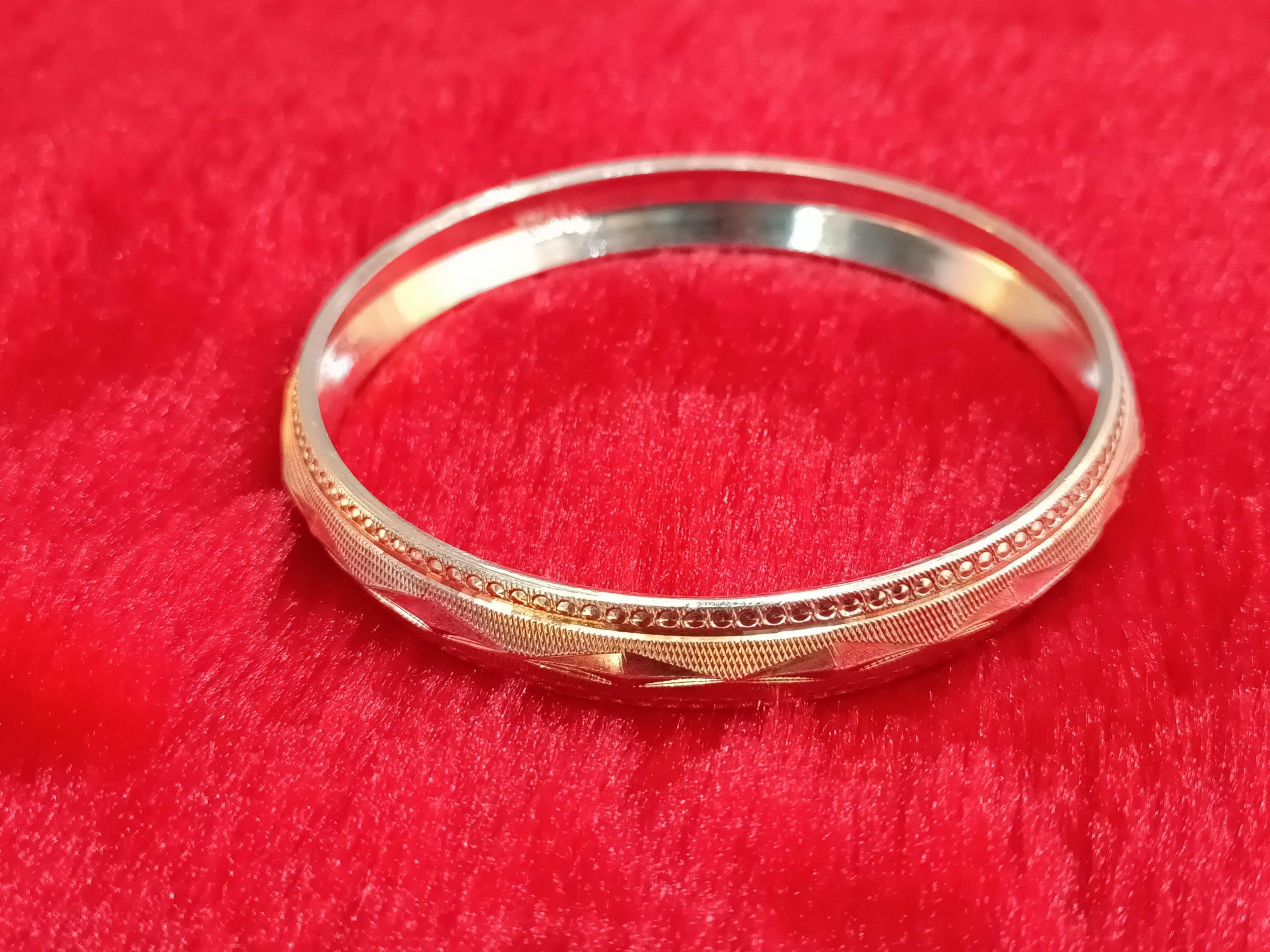 Vintage-Inspired 925 Sterling Silver Bangle - Image 2