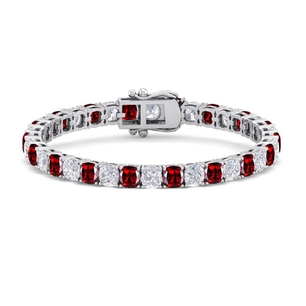 White Stone Tennis Bracelet – Elegant Sparkle in Sterling...